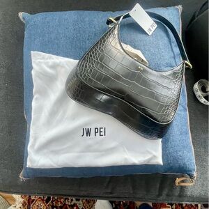 JW PEI Black Croc Embossed Bag